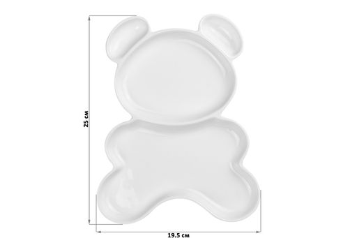 Тарелка сервировочная 25*19,5*2,5 см "Медвежонок" 4 секции