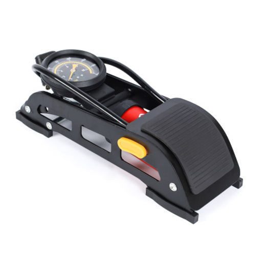 Насос ножной с манометром COMIRON FUJIN 1, стальная рама, алюминиевый цилиндр Presta-Schrader-Dunlop, 8,3 бар. Один поршень. /уп 15 - Галеонтрейд фото 2