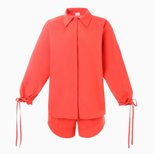 Костюм женский (блузка, шорты) MINAKU: Casual Collection, красный, размер 46