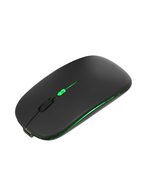 Мышь MB-2.4 беспроводная, оптическая, подсветка, 1600 dpi, USB+BT, чёрная