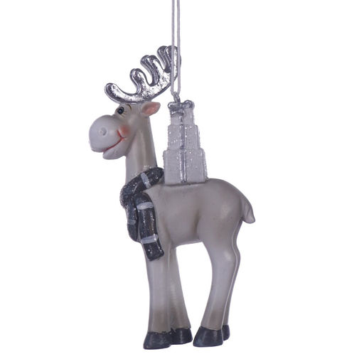 Фигурка декоративная подвесная "Олень", L5,5 W2,5 H11 см, 2в.