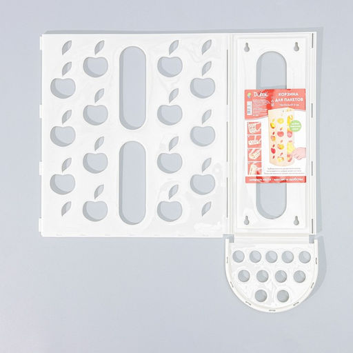 Корзина для пакетов Darel plastic «Яблоко», пластик, 16×13.5×37.5 см, МИКС