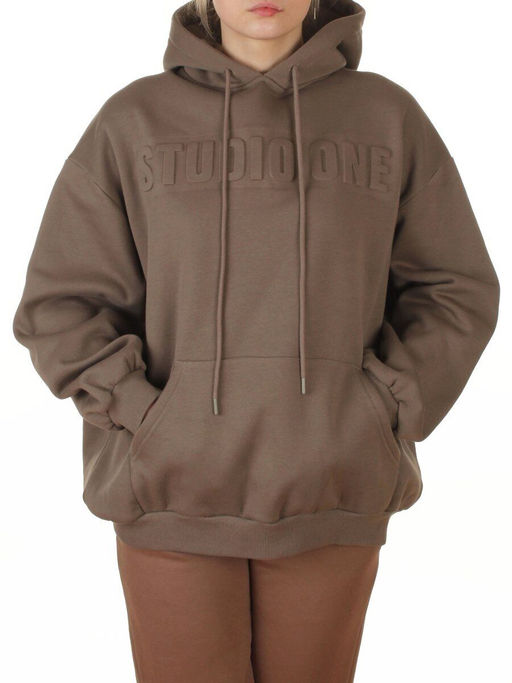 2811 KHAKI Худи унисекс женское (95% хлопок, 5% спандекс)