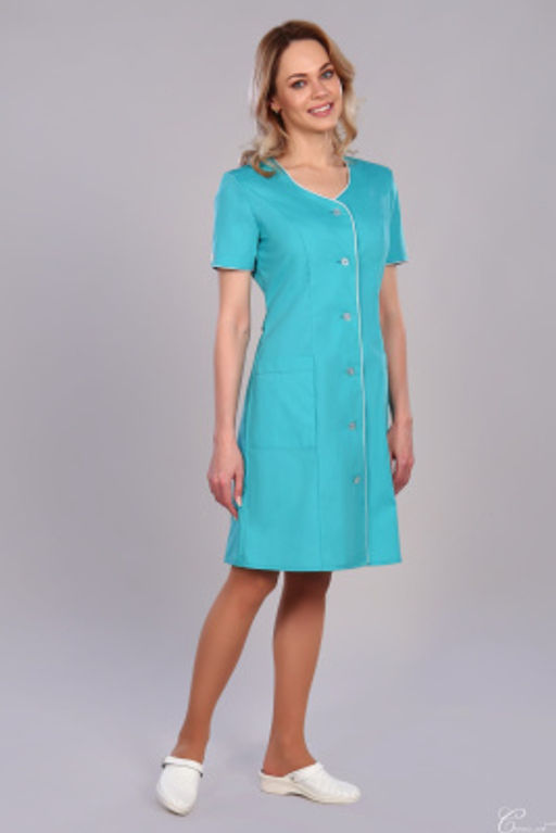 Халат женский 32 TC. Цвет: изумрудный - Стильб фото 2