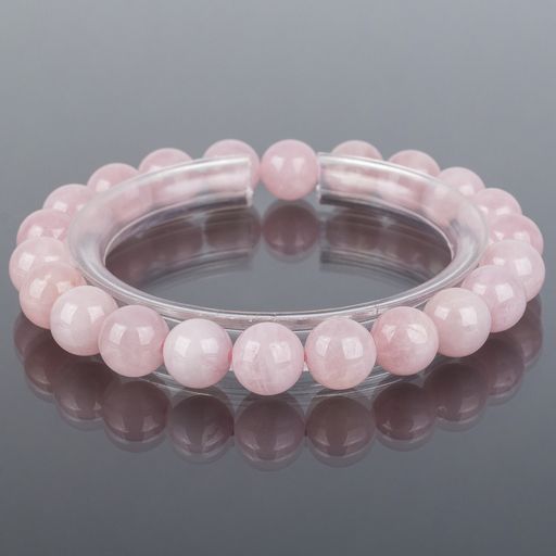 Браслет из мадагаскарского Розового кварца 17 см