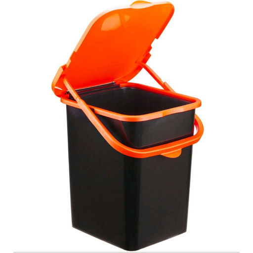 Ведро для мусора п/эт. 18л квадратное с крышкой (М 2475)