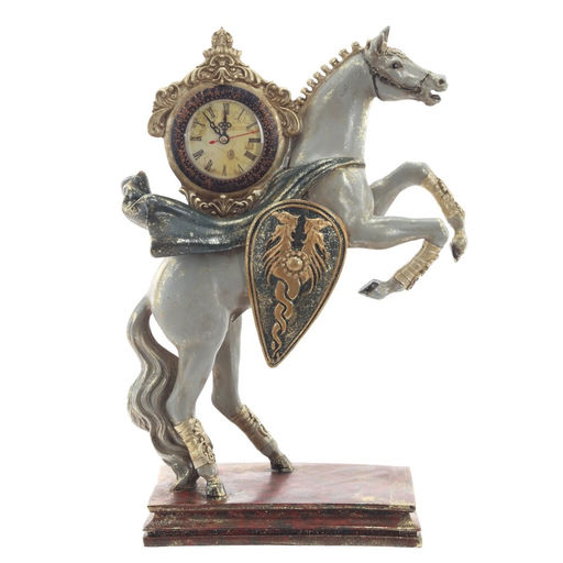 Фигурка декоративная "Лошадь" с часами D8см, (AAx1 н/п), L31,5 W14 H45,5 см
