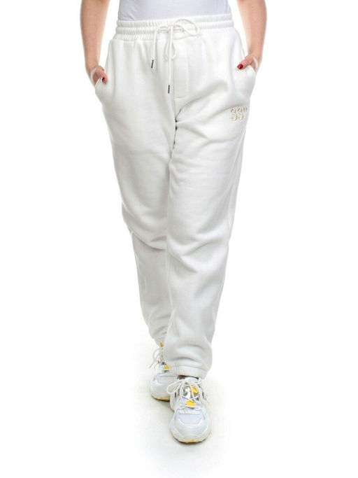 M039 WHITE Брюки спортивные женские на флисе (100% хлопок) 7986 - Fashion фото 2