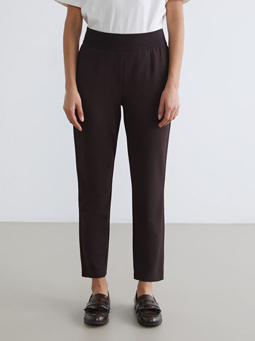 Beli Lastikli Krep Kad?n Pantolon