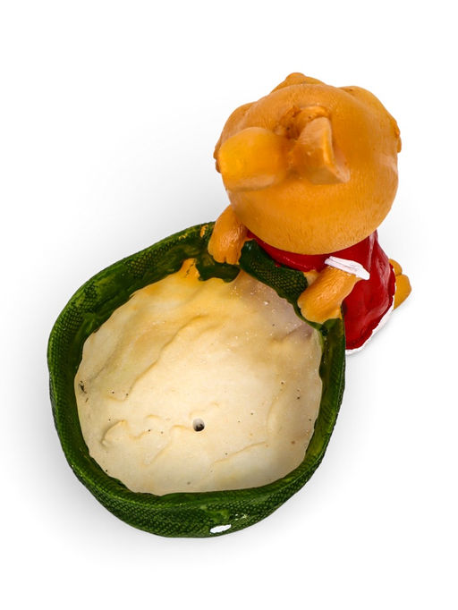 Декоративное кашпо для цветов «Зайка с мешком», 300 мл, 13×10×15 см, полистоун, Greengo