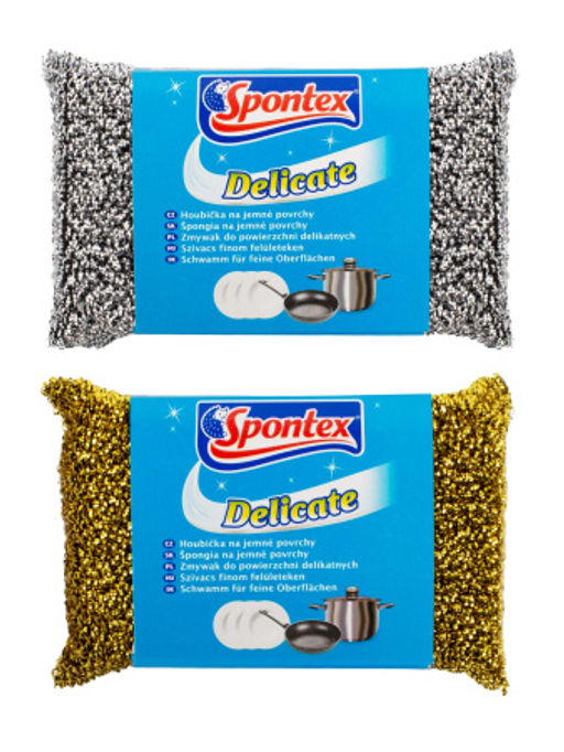Губка DELICATE металлизированная 1шт