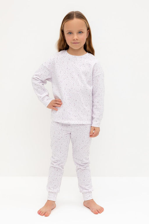 К 1587/нежно-лавандовый,лепестки цветов пижама дет
