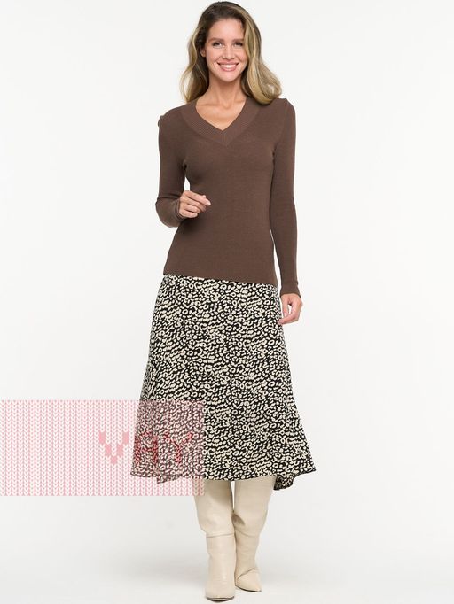 Джемпер женский 5232-41291. 34 т.коричневый