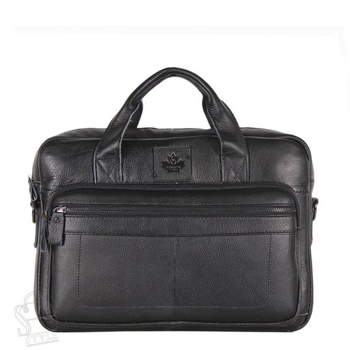 Портфель мужской кожаный 11018Z black Zinimsk