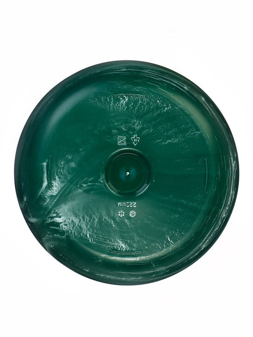 Кашпо для цветов «Микрит», 3.7 л, d=22 см, h=20 см, со вставкой, пластиковое, зелёное