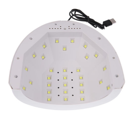 Лампа для маникюра Luazon LUF-17, UV/LED, 30 диодов, 48 Вт, таймер, USB, белая