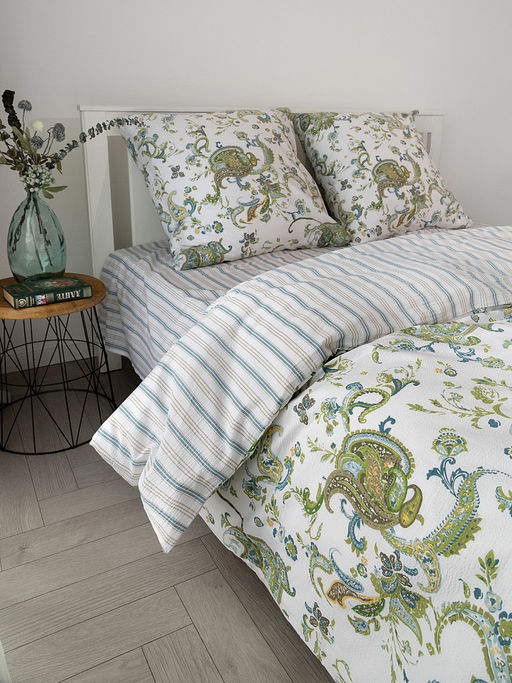 Комплект постельного белья 1,5-спальный белый бязь