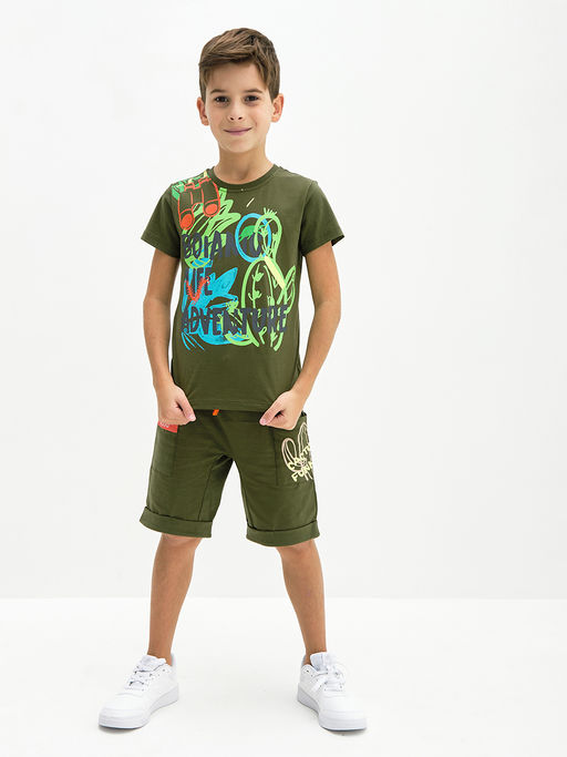 Футболка для мальчика цвета хаки - Kogankids фото 22
