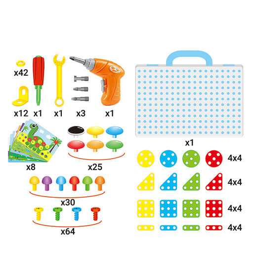 Конструктор "Дарите радость" 3D -252детали 6в1, в коробке