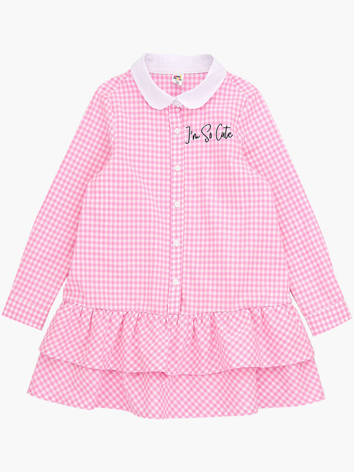 Платье в клетку UD 6117 розовый - Mini maxi фото 3