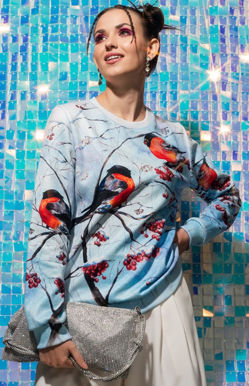 авторский свитшот с дизайнерским принтом , джемпер - Sahar art lab фото 18