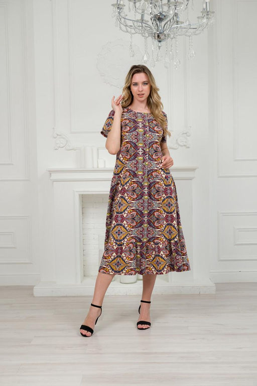Платье женское из кулирки Кармелита восток - Амадэль фото 4