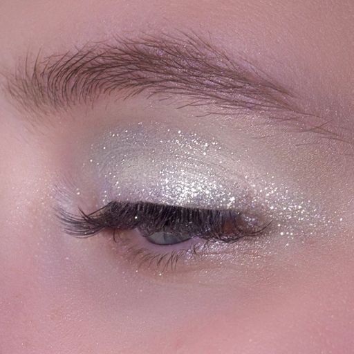 Глиттер минеральный для макияжа Серебристый - Ecomake фото 3