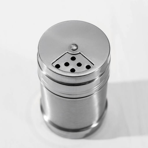 Солонка «Металлик», 280 мл, 6.3×10.5 см, нержавеющая сталь, серебристая