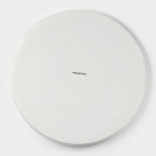 Тарелка с бортиком Magistro «Церера», d=25.5 см, фарфор, белая