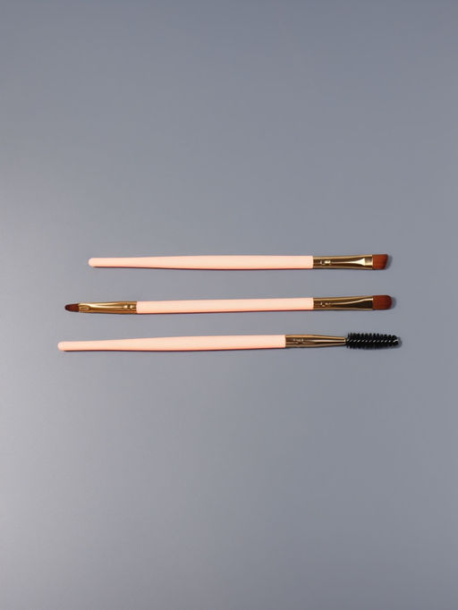 Цена за 5 шт. Набор кистей для макияжа PASTEL BLUSH, 3 шт., розовый