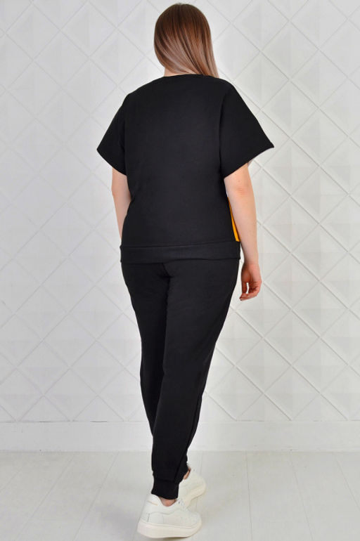 Арт. 2343 Костюм с брюками женский 50-58 (5 шт) Цвет:верх-черный, белый, горчичный, низ-черный - Калинка фото 10