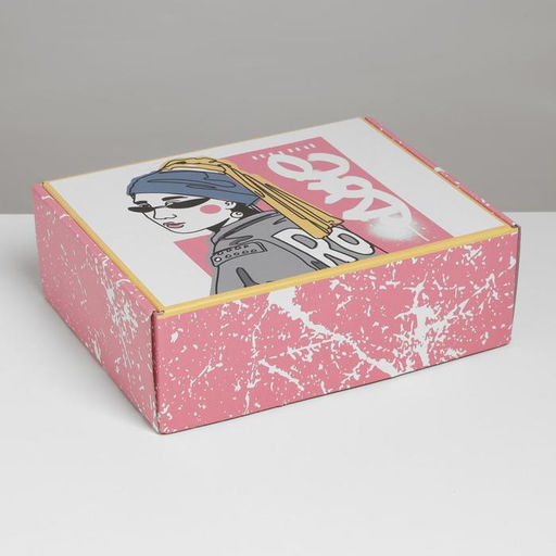 Коробка складная Девушка с серёжкой, 27 21 9 см - Дарите счастье фото 4