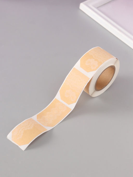 Наклейка бумага крафт Бирки. Кружево, 3?5 см 200 шт., в рулоне