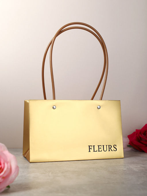 Пакет для цветов 22х10,5х13,5 см / CN-783 /уп 10/400/золото /2 СОРТ/ - ГалеонТрейд фото 4