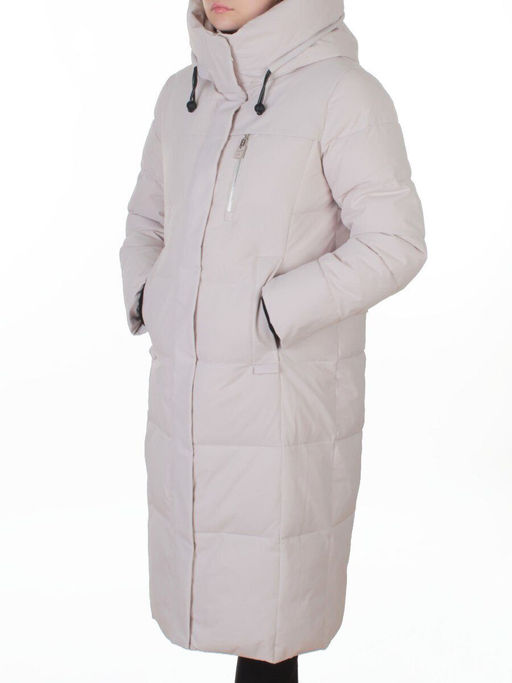 8321 LT. BEIGE Пальто зимнее женское (200 гр. холлофайбер)