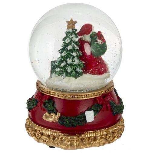 Фигурка декор в стекл шаре "Дед Мороз", D 9.5 см, L9,5 W9,5 H14 см