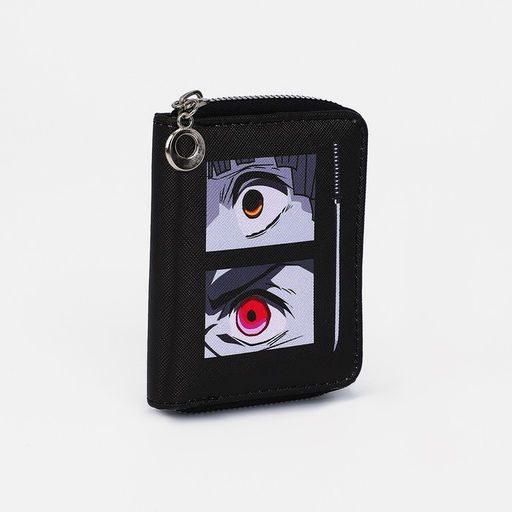 Кошелёк «Аниме» на молнии, отдел для карт, для монет, чёрный