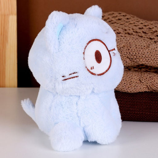 Мягкая игрушка Кот в очках, 20 см, цвет голубой - Simaland фото 3