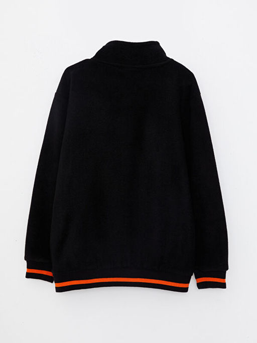 Dik Yaka Nak??l? Uzun Kollu Polar Erkek ?ocuk Sweatshirt