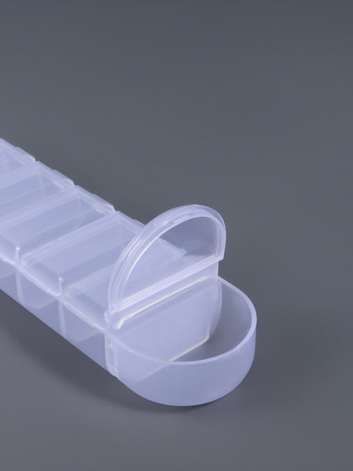 Органайзер для хранения мелочей, 7 ячеек, 19×5×2.9 см, прозрачный