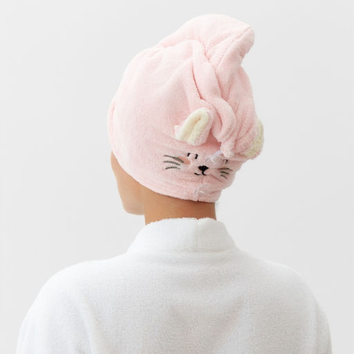 Полотенце-чалма для сушки волос Этель «Милашка» цвет розовый, 65×25 см, 100% п/э