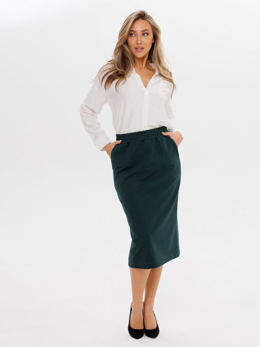 Юбка женская Ю-20 (футер с лайкрой) Винная - Elenatex фото 7