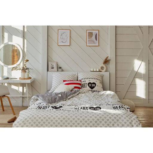 Постельное белье Этель евро My heart 200 *217 см, 240*220 см, 70*70 см -2 шт, бязь фото 22