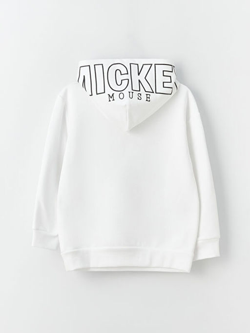 Mickey Mouse Bask?l? Uzun Kollu K?z ?ocuk Hoodie - Waikiki фото 2