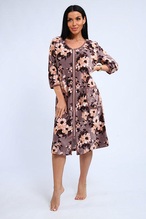 Халат велюровый на молнии (941-6) - Плиона фото 172