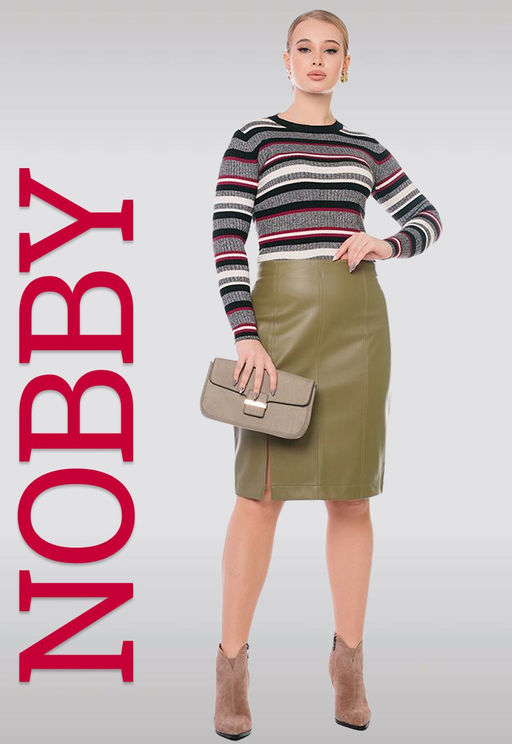 NOBBY, Юбка Ю4500Р-7 (фисташковый) (эко-кожа)