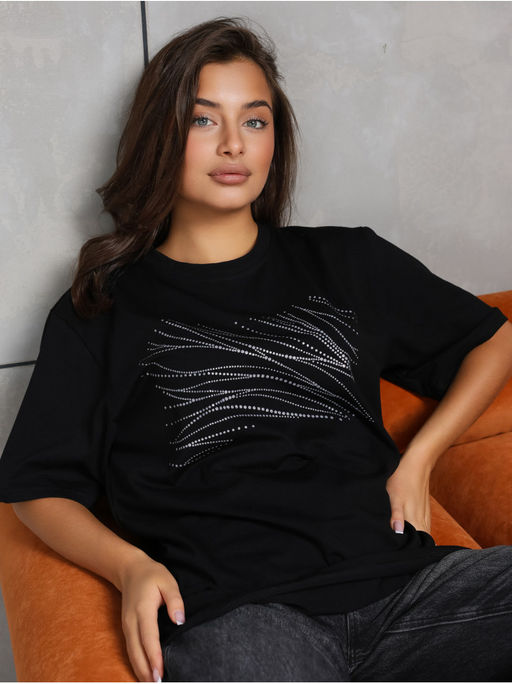 Футболка Блеск черный женская - София фото 8