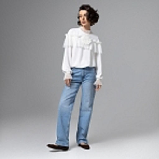 Блуза с рюшами, Мелодия сердца (белая) - Charutti фото 15