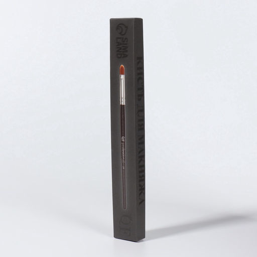 Кисть для макияжа «Премиум», для жидких и кремовых текстур, 15.8 см, чёрная