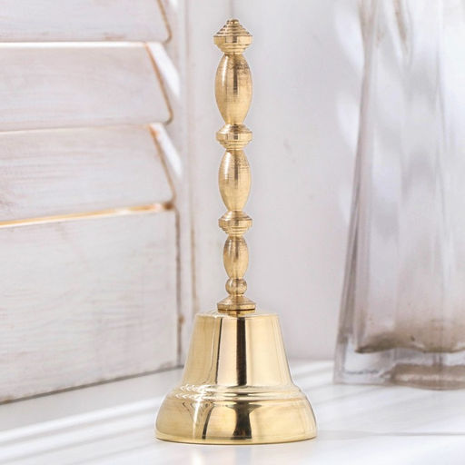 Колокольчик Валдайский Позвонок №4, полированный, с длинной ручкой, d=48 мм - Simaland фото 3